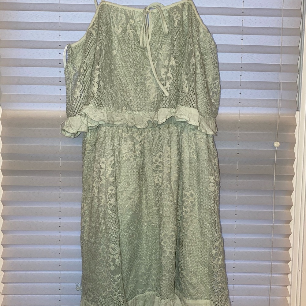 Ming green tiered dress